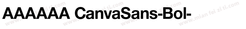 AAAAAA CanvaSans-Bol字体转换